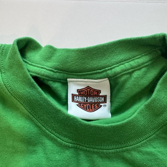 Vintage Y2K Harley Davidson 2011 St Patrick Day Columbus Ohio Green Shirt XL Tee - Picture 4 of 7